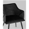 миниатюра Стул Монарх черный обивка плотная ткань, металлические ножки №7