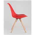 миниатюра Стул мягкий Арианда красный, пластик, экокожа, каркас натуральный некрашеный массив бука №3