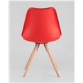 миниатюра Стул мягкий Арианда красный, пластик, экокожа, каркас натуральный некрашеный массив бука №4