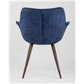 миниатюра Стул мягкий дизайнерский Джулиан тканевая обивка, ножки под дерево, цвет синий №3