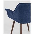 миниатюра Стул мягкий дизайнерский Джулиан тканевая обивка, ножки под дерево, цвет синий №5