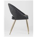 миниатюра Стул мягкий обеденный Кензи обивка экокожа цвет серый, золотые ножки №4
