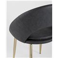 миниатюра Стул мягкий обеденный Кензи обивка экокожа цвет серый, золотые ножки №7