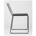 миниатюра Стул обеденный Danny черный металл с черной подушкой из экокожи №3