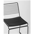 миниатюра Стул обеденный Danny черный металл с черной подушкой из экокожи №7