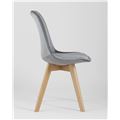 миниатюра Стул обеденный FRANKFURT обивка велюр ножки массив бука цвет серый №3