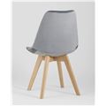 миниатюра Стул обеденный FRANKFURT обивка велюр ножки массив бука цвет серый №5