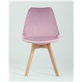 миниатюра Стул обеденный FRANKFURT обивка велюр цвет розовый №8