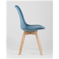миниатюра Стул обеденный FRANKFURT обивка велюр цвет синий деревянные ножки №3