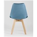 миниатюра Стул обеденный FRANKFURT обивка велюр цвет синий деревянные ножки №4