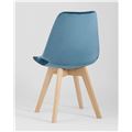 миниатюра Стул обеденный FRANKFURT обивка велюр цвет синий деревянные ножки №5
