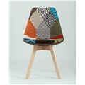 миниатюра Стул обеденный FRANKFURT обивка ткань пэчворк ножки массив бука №8