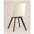 миниатюра Стул обеденный MARTA деревянный с бежевым сиденьем из экокожи №4