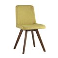 миниатюра Стул обеденный MARTA деревянный с мягким зеленым тканевым сиденьем №1