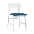миниатюра Стул обеденный ODEN WHITE синий, белый каркас из массива гевеи №1