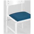 миниатюра Стул обеденный ODEN WHITE синий, белый каркас из массива гевеи №7