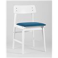 миниатюра Стул обеденный ODEN WHITE синий, белый каркас из массива гевеи №8