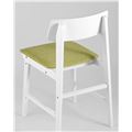 миниатюра Стул обеденный ODEN белый каркас из массива гевеи, сиденье оливковое №5