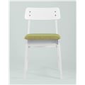 миниатюра Стул обеденный ODEN белый каркас из массива гевеи, сиденье оливковое №8