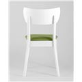 миниатюра Стул обеденный TOMAS WHITE белый каркас салатовая обивка №3