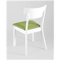миниатюра Стул обеденный TOMAS WHITE белый каркас салатовая обивка №4