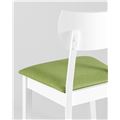 миниатюра Стул обеденный TOMAS WHITE белый каркас салатовая обивка №5