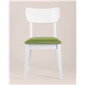 миниатюра Стул обеденный TOMAS WHITE белый каркас салатовая обивка №8