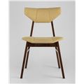 миниатюра Стул обеденный TOR деревянный с мягким желтым тканевым сиденьем №2