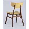 миниатюра Стул обеденный TOR деревянный с мягким желтым тканевым сиденьем №3