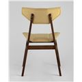 миниатюра Стул обеденный TOR деревянный с мягким желтым тканевым сиденьем №6