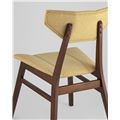 миниатюра Стул обеденный TOR деревянный с мягким желтым тканевым сиденьем №7