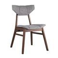 миниатюра Стул обеденный TOR деревянный с мягким серым тканевым сиденьем №1