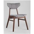 миниатюра Стул обеденный TOR деревянный с мягким серым тканевым сиденьем №3