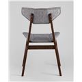 миниатюра Стул обеденный TOR деревянный с мягким серым тканевым сиденьем №6