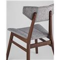 миниатюра Стул обеденный TOR деревянный с мягким серым тканевым сиденьем №7