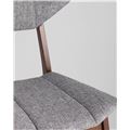 миниатюра Стул обеденный TOR деревянный с мягким серым тканевым сиденьем №9