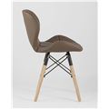 миниатюра Стул обеденный дизайнерский Бон обивка экокожа коричневый №4