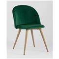 миниатюра Стул обеденный Лион велюр с ромбами зеленый №3