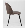 миниатюра Стул обеденный Лион коричневая экокожа черные ножки №3
