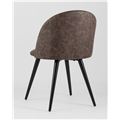 миниатюра Стул обеденный Лион коричневая экокожа черные ножки №5