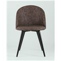 миниатюра Стул обеденный Лион коричневая экокожа черные ножки №8