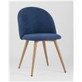 миниатюра Стул обеденный Лион обивка синий шенилл №2