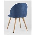 миниатюра Стул обеденный Лион обивка синий шенилл №5