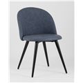 миниатюра Стул обеденный Лион обивка синяя экокожа №3
