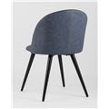миниатюра Стул обеденный Лион обивка синяя экокожа №6