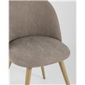 миниатюра Стул обеденный Лион серо-бежевый обивка шенилл №7