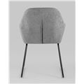 миниатюра Стул обеденный Чак мягкий обивка шенилл серый на полозьях №5