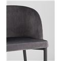 миниатюра Стул Оскар велюр серый мебельная ткань велюр №7