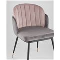 миниатюра Стул Пенелопа мягкий серый обивка вельвет №8