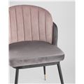 миниатюра Стул Пенелопа мягкий серый обивка вельвет №9